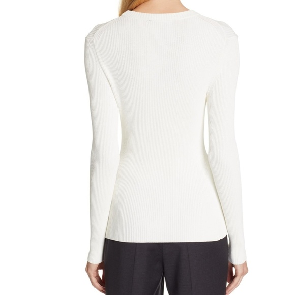 Hugo Boss BOSS Top Rib Knit Fitted Long Sleeve Crew Neck Winter White XL NWT - Picture 7 of 8
